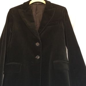 Small Size Black Velvet Theory Jacket